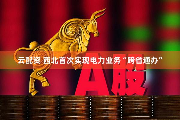 云配资 西北首次实现电力业务“跨省通办”